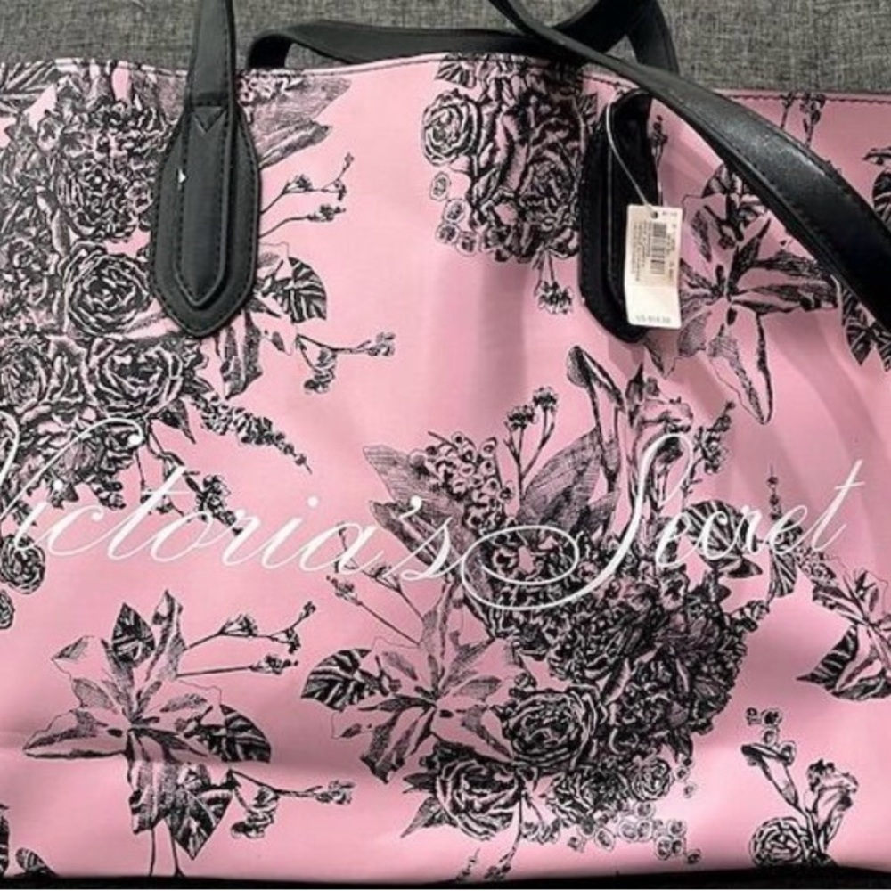 Victoria's Secret Pink Floral Tote Bag Limited Edition Large